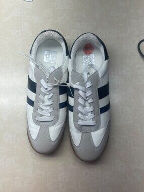 DOLCE VITA Rascal Retro Sneaker Casual Shoe Women Size 9.5 White Black Leather